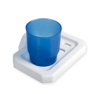 PORTA CEPILLOS C/VASO (PLASTICO)
